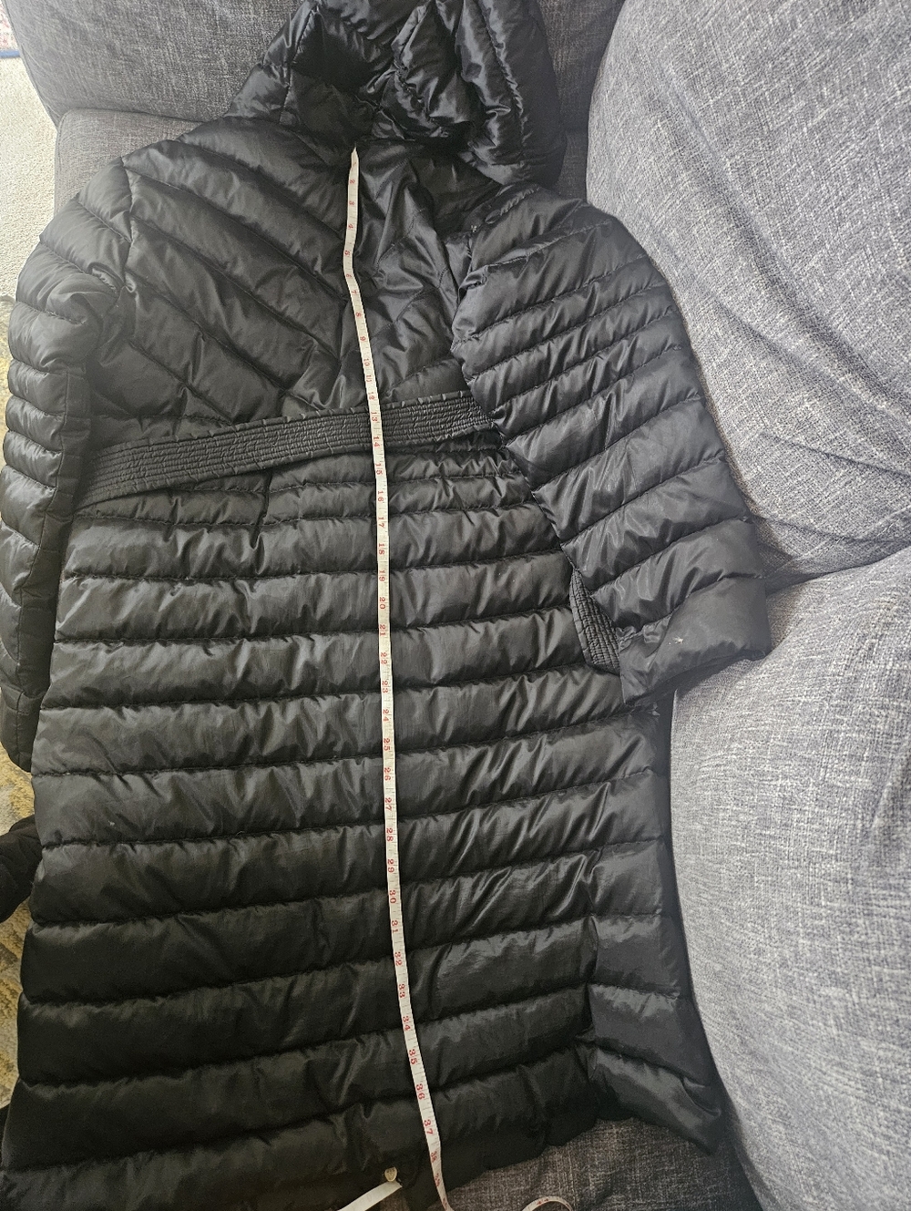 Lightweight Down/Feather Filled Micheal Kors Oversized Black Puffer Long Jacket. - Picture 10 of 16